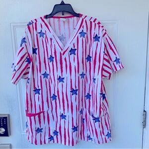 DICKIES. Stars/Stripes on shirt. Size L. Two front pockets. For any occa…